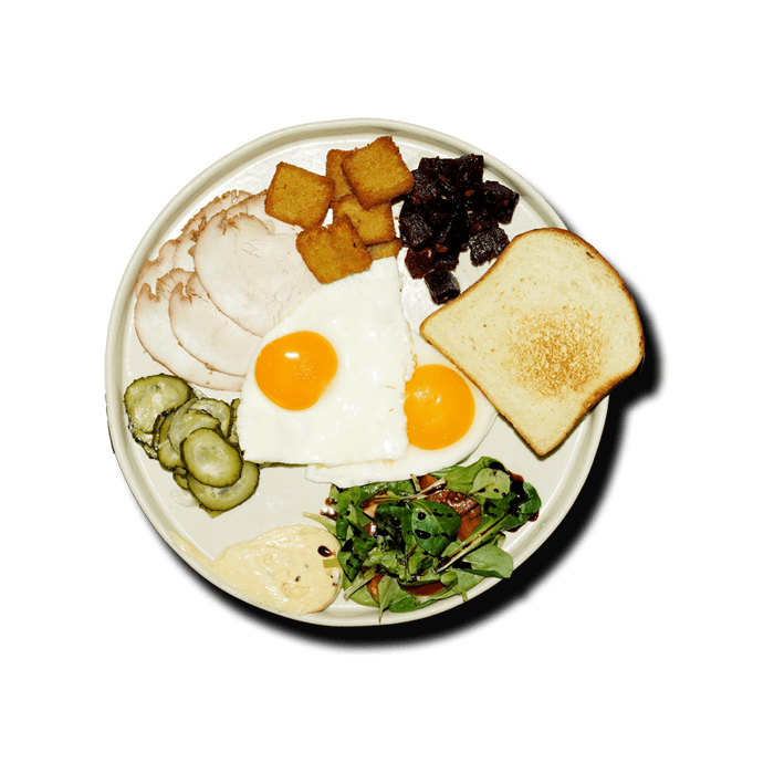 The big breakfast with farm turkey