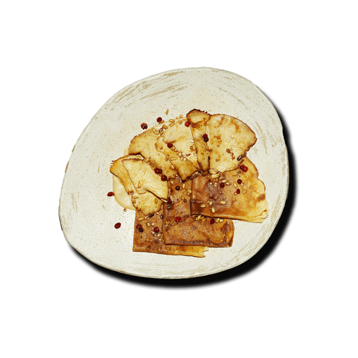 Crepes filled with tender farm-raised turkey from the restaurant 100 rokiv tomu vpered.