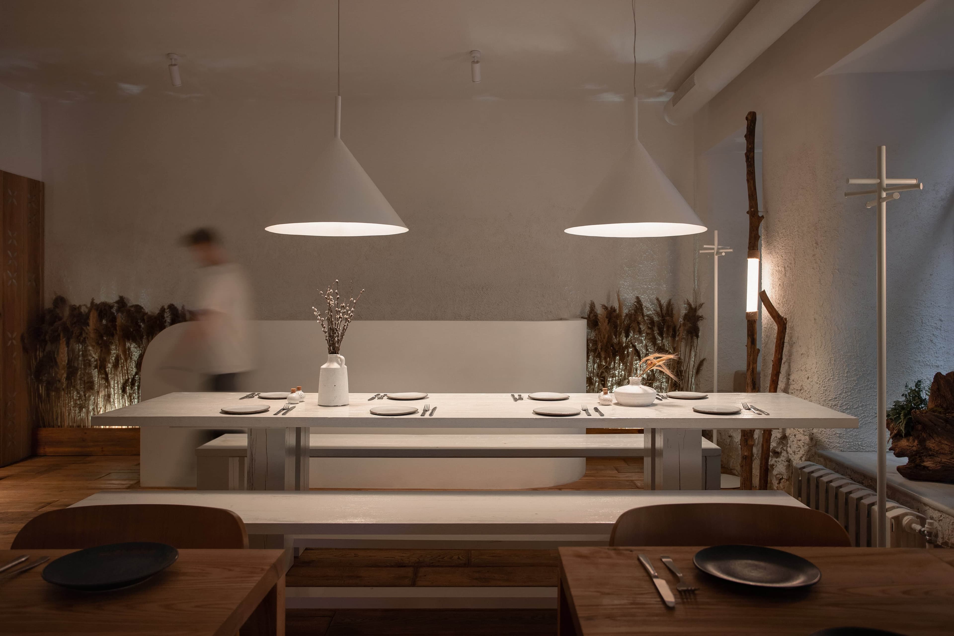 The Above upper hall with large windows, bright natural light, and a spacious interior at the 100 Rokiv Tomu Vpered restaurant.