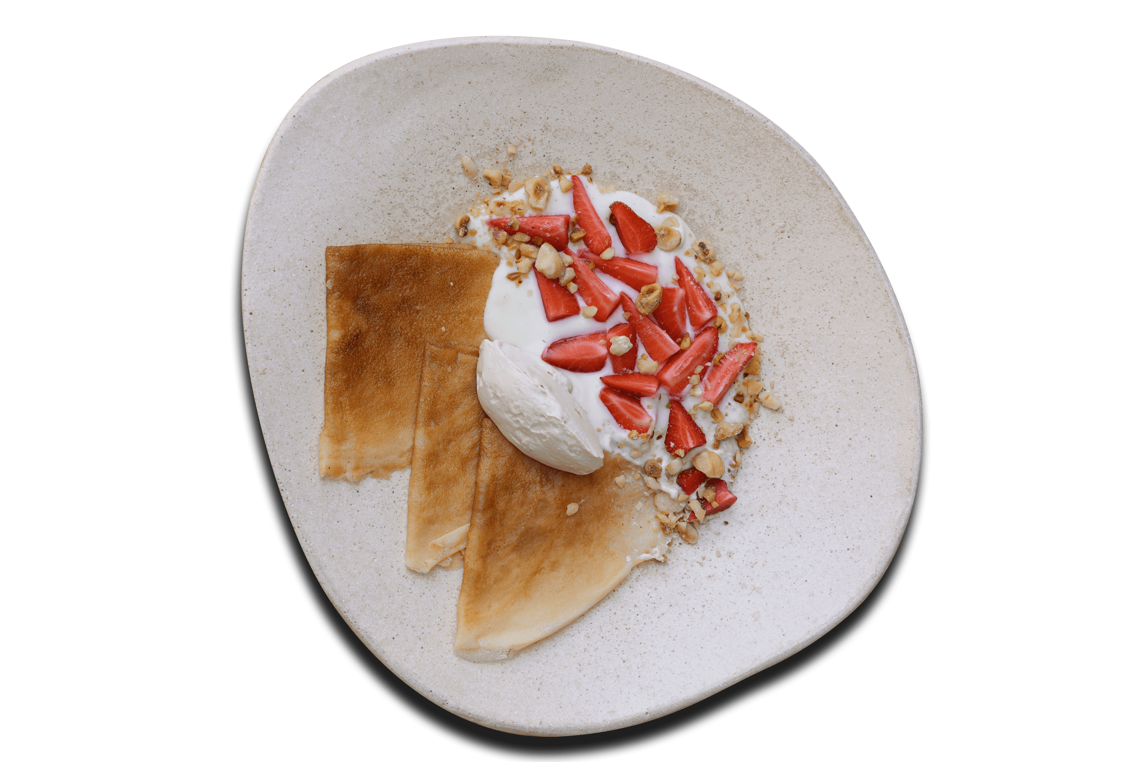 Crepes with strawberry