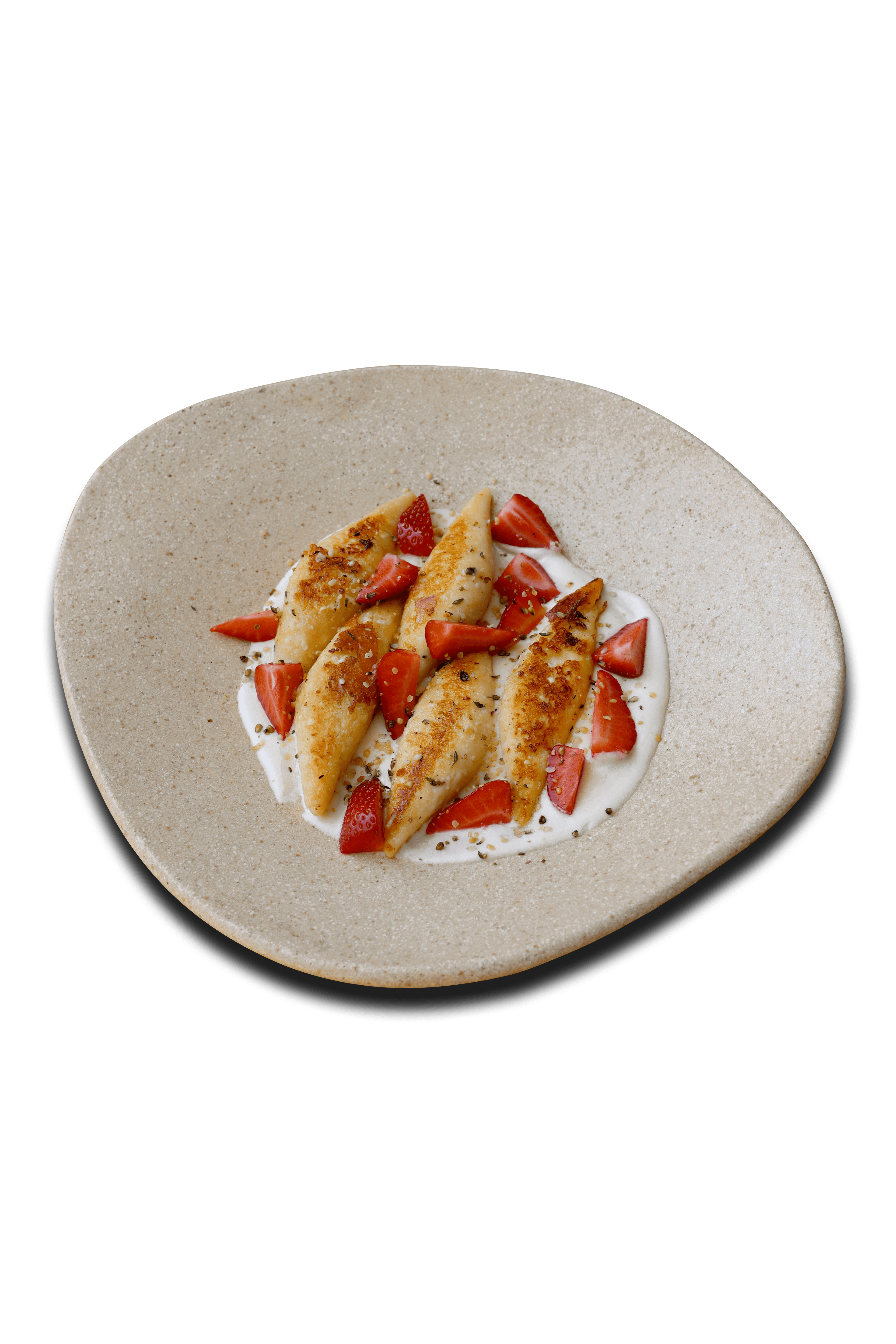 Delicate palyushki with strawberry